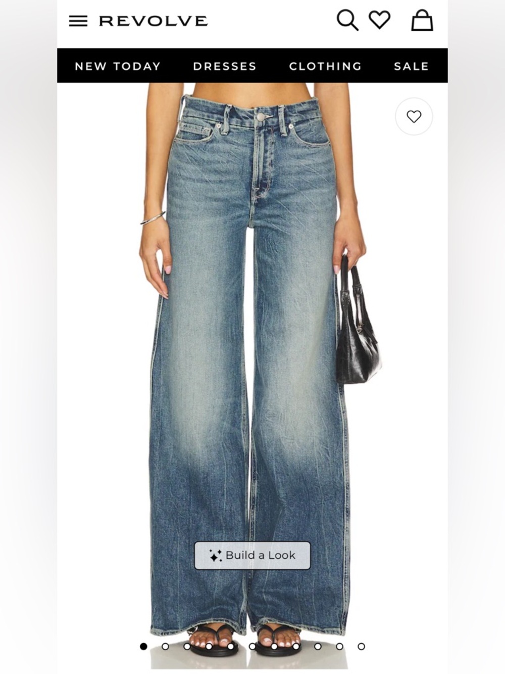 Good American Plus 28 Good Skate Wide Jeans in Indigo869 Wide Leg MSRP $169